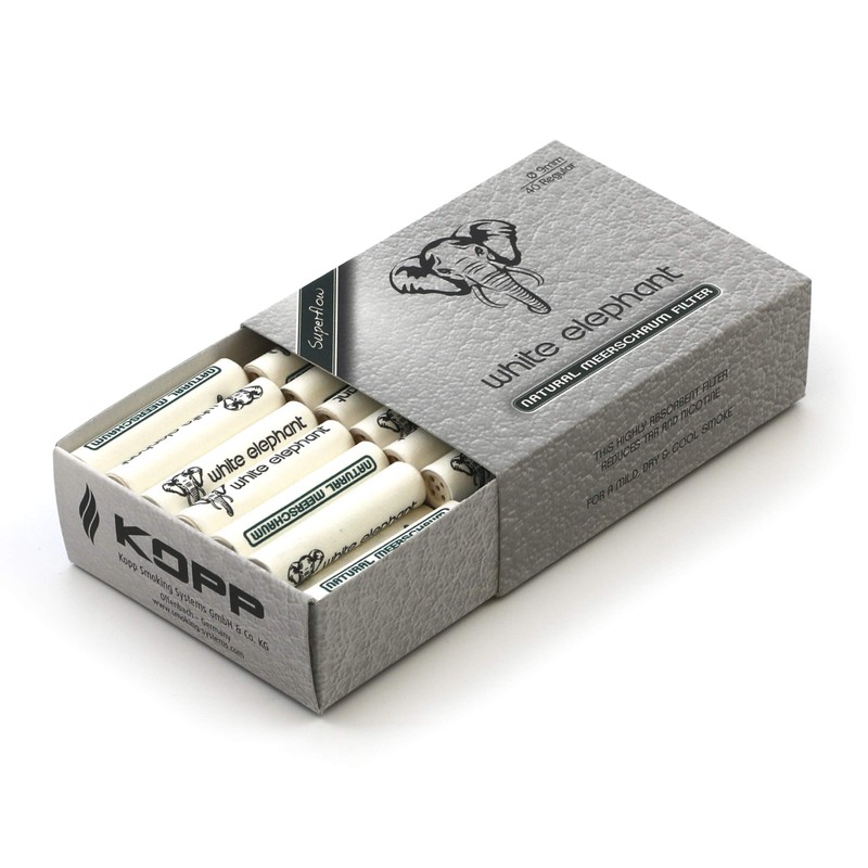 9mm Natur MEERSCHAUM Pfeifenfilter made in Germany - 3 boxen