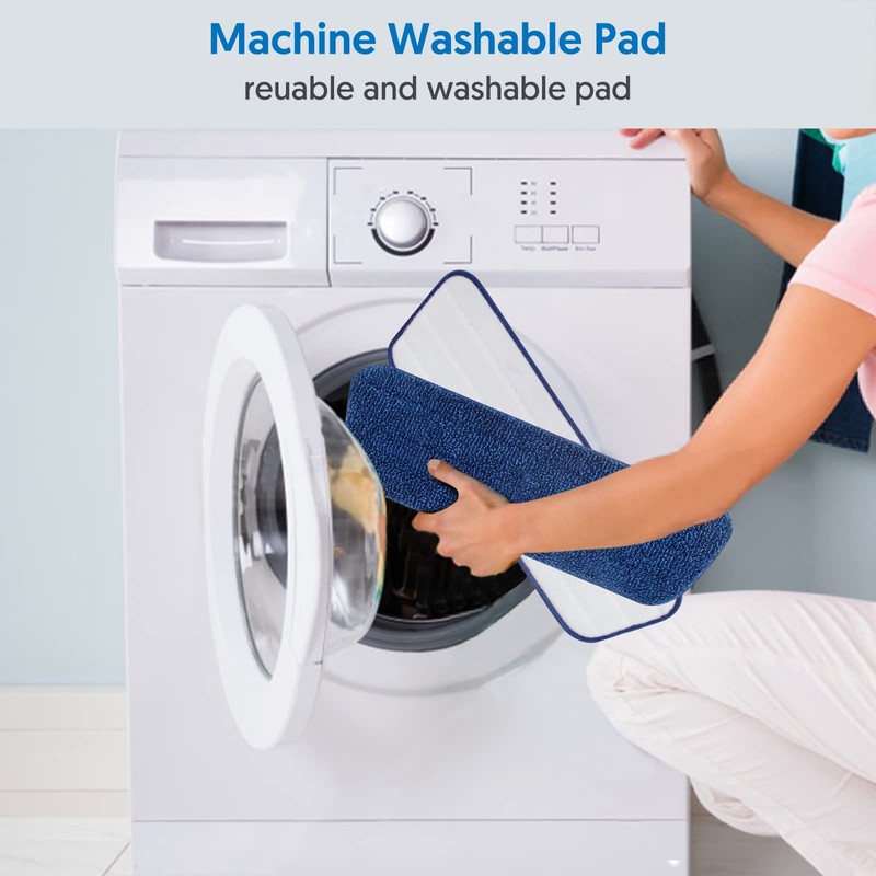 7 Count Reusable Microfiber Mop Pads for Swiffer PowerMop- MEXERRIS
