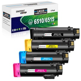SINOPRINT 4 Pack 6510 6515 Toner Cartridges Compatible with Xerox Phaser 6510 6510dn 6510n 6510dni WorkCentre 6515 6515dn 6515dni 6515dnw 6515n 6515nw Printer