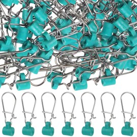 100Pcs Sinker Slides for Catfishing, High Strength Stainless Steel Sinker Slides with Duo-Lock Snap, Weight Connectors Fishing Tackle Box Kit Catfish Sinkers Slider