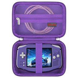 Elonbo Carrying Case for GiipGoop/Anbernic RG34XX Retro Handheld Game Consoles, RG34XX Classic Retro Gaming Console Portable Gaming Console Storage Bag, Linux System Games Organizer Holder, Purple