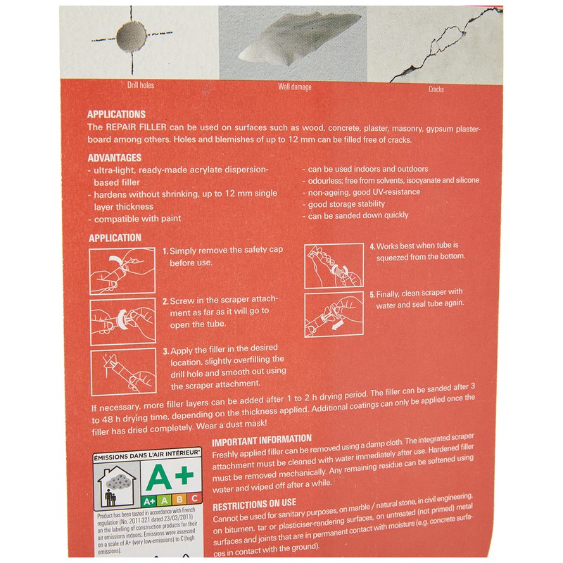 fischer No Tools Just Hands - Repair Filler - 70ml,