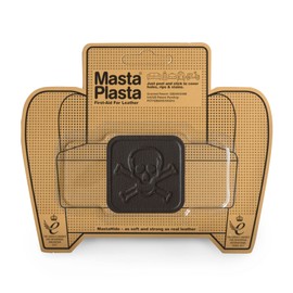 MastaPlasta Instant Self-Adhesive Premium Repair Patch. Pirate - Dark Brown - 2 x 2 Inch (5x5cm). Repair/Decorate Sofas, Car Seats, Jackets, Bags & More