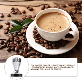 Yosoo Sabotaje De Café Expreso, 51mm Base Plana De ManipulacióN De Expreso De Acero Inoxidable para Presionar Granos De Café En Grano para Acampar En La Oficina Familiar