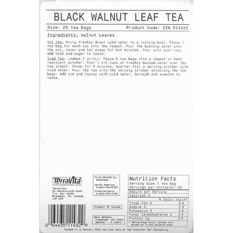Black Walnut Leaf Tea (25 tea bags, ZIN: 511432)