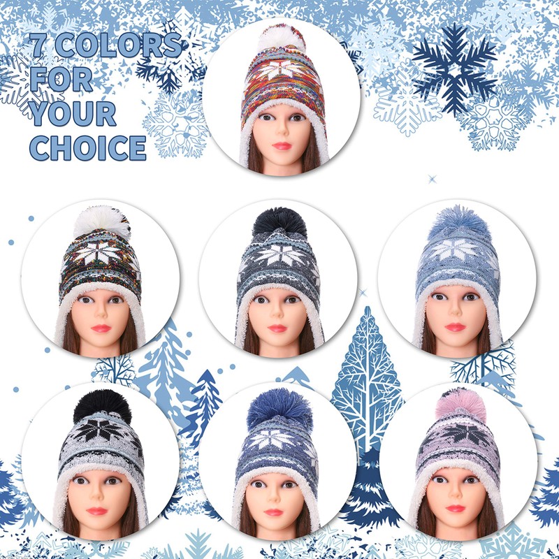 Dosoni Winter Hats for Women Knit Beanie Soft Warm Fleece