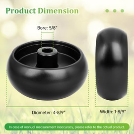 2 Pack GX10168 Deck Wheels Compatible with John Dee re 42" 48" 54" 72" Deck Mowers, 210-051 Mower Wheels Compatible with John Dee re 102 105 115 D160 D170 L100 L108 LA175 Z425, Replace 11819 72-119