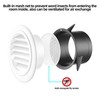 6-inch ABS Vent Cover, White Round Soffit Exhaust Cover Louver
