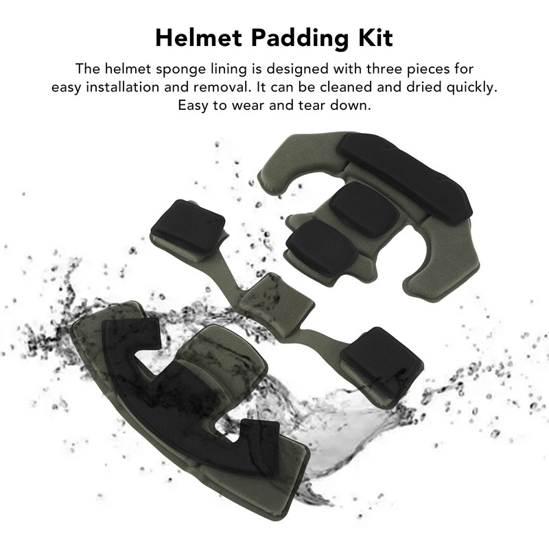 3PCS Memory Foam Pad Protective Sponge Lining Helmet Padding Kit