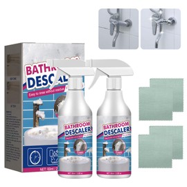 LinTsing Bathroom Descaler Spray, 2 PCS Stubborn Stains Cleaner, Bathroom Foam Cleaner Spray, Bubble Cleaner Foam Spray, All Purpose Rinse Cleaning