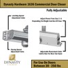 Dynasty Door Closer Adjustable Spring Size 3-6 Hydraulic Automatic Door