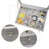 BesyPro Removable 12 Grids Bracelet Organizer Box Ice Velvet Clear