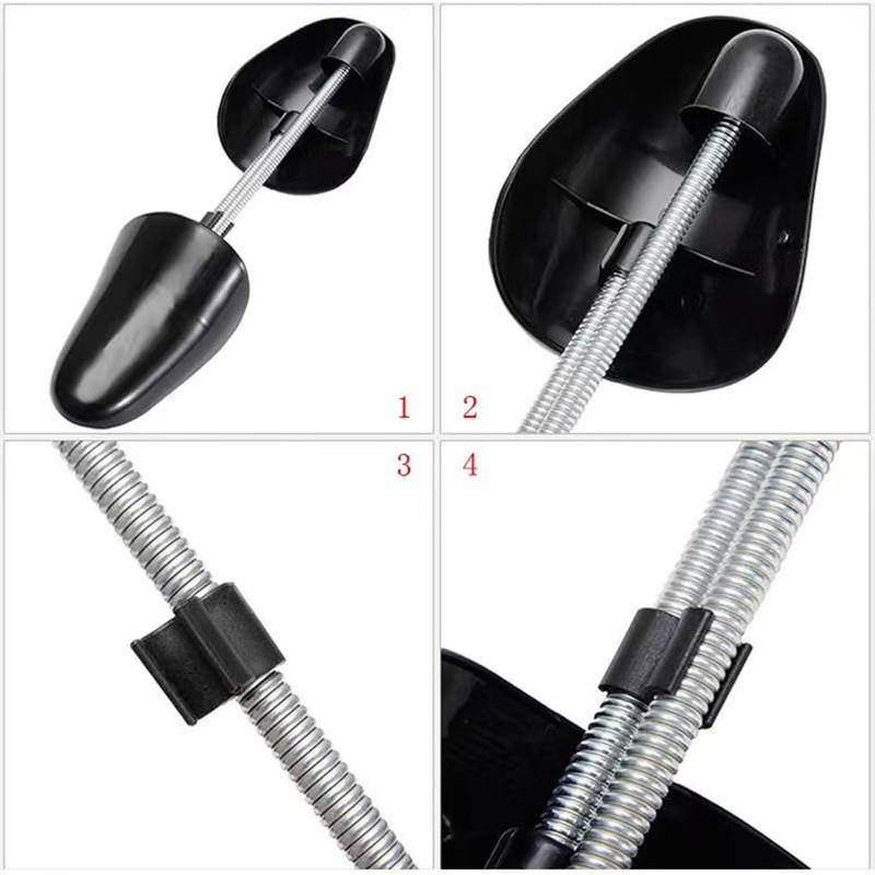 OHEETU 2 Pairs Black Plastic Adjustable Shoe Trees With Tension