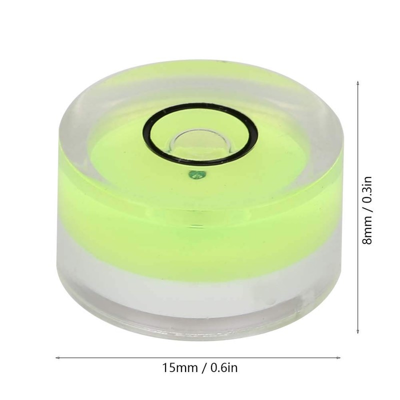 5Pcs Mini Bubble Level, 15mm Round Circular Bullseye Bubble Spirit