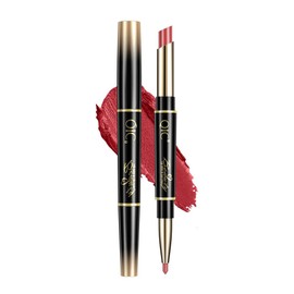 2 in 1 Double Ended Matte Waterproof Non-fade Non-sticky Lipstick (13#)