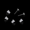 EARRING STUD SETTINGS + EARNUTS 3mm ALLERGY FREE CLEAR PLASTIC