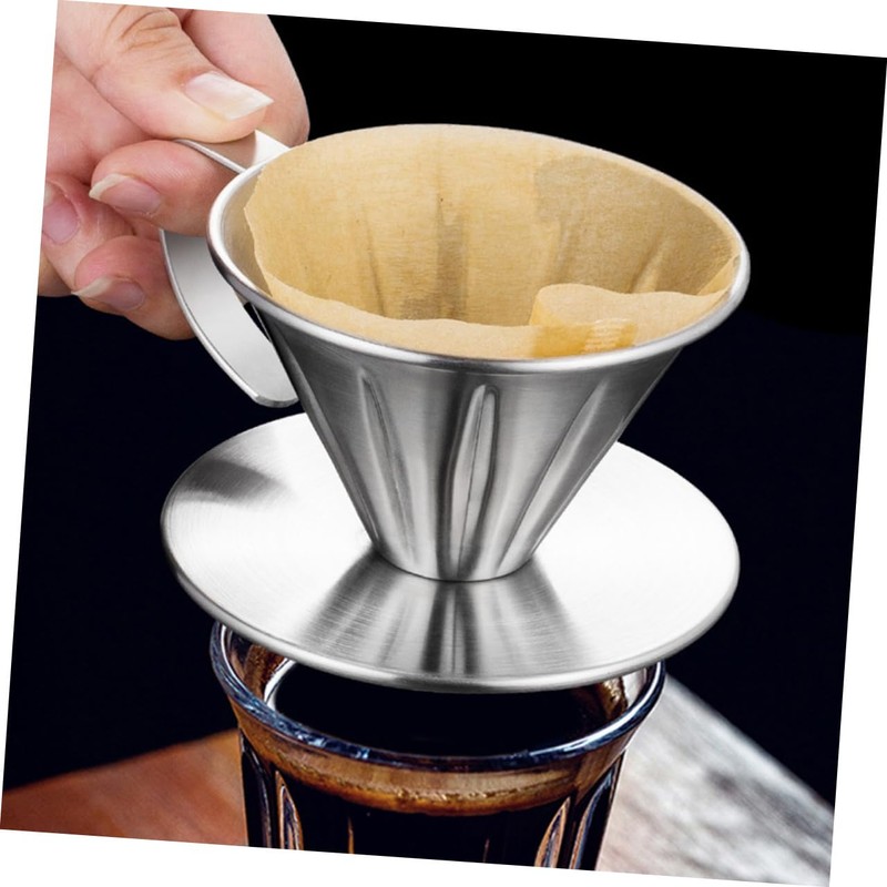 Mipcase Stainless Dripper Shaped Manual Brew Filter Cup for Tea
