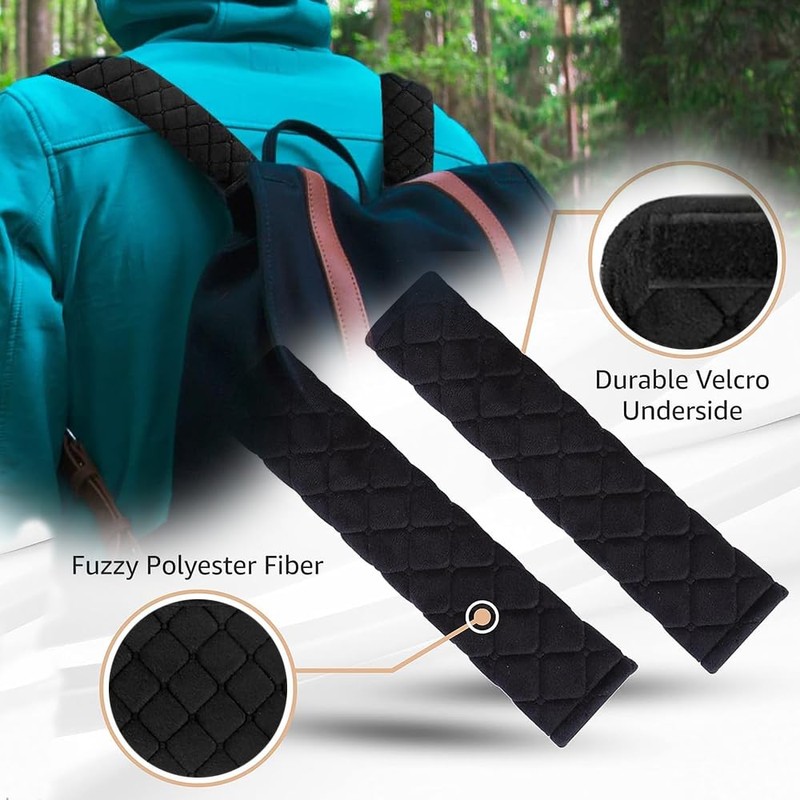 FUNNTY Seat Belt Cover Pad Seatbelt Car Strap Covers 4Pcs