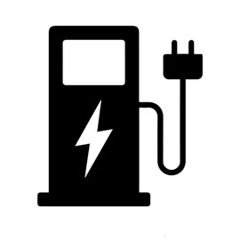 Decal Stickers of Electric Vehicle Charging Station (Black) (Set of 2) Luxury Weatherproof Vinyl Decal Stickers for Laptop Desktop Smartphone Car Dirt Bike Wall Room Mason Jar - ANDstic890115BL