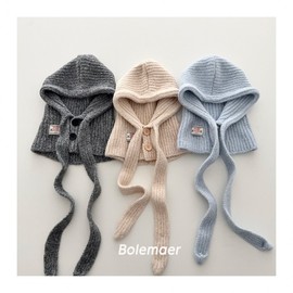 Kids' Knit Balaclava Hat - Retro Style Blue (lf2054) One Size / Kids Grey 3ea