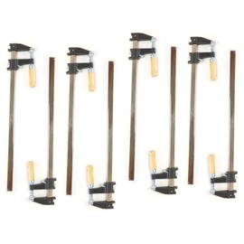 Set of 8-24" Steel Bar Clamp with Metal Ratcheting System and Quick Release Suitable for a Wide Range of Woodworking and Metalworking