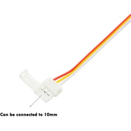 GTIWUNG Pack of 40 3-Pin LED Strip Connector Kit, Strip to Strip Wire Connector, LED Corner Connector, Gapless for 10 mm 5050 WS2812 WS2811 LED Strip Light
