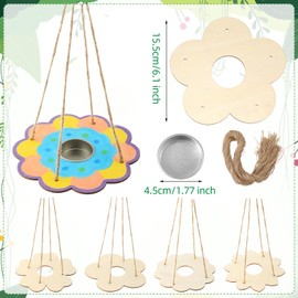 DoubleFill 24 Pack Bird Feeder Craft Kits for Kids Ages 3-8 Bird Feeder Craft Kits with Stainless Steel Bowls DIY Kids Crafts Wooden Art Painting Outdoor Bulk Toys for Children VBS Crafts