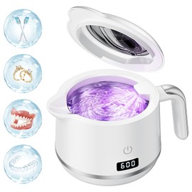Ultrasonic Retainer Cleaner Machine 45kHz Dental Cleaning Pod 5 Modes