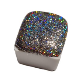 GLOWYBOX Holographic Glitter Watercolour Paint Silver With Holographic Glitter 2ml 1/2 Pan