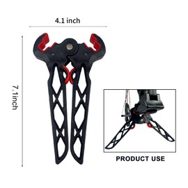 - QI HUO JU - Archery Bow Stand Folding Compound Bow Stands Bow Jack Limbs Clamp Kickstand Ground Holder for Outdoor Hunting Shooting Accessories (Standard)