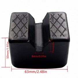 ZPFLL Jack Pad, Jack Lift Pad Adapter, Universal Rubber Jack Stand Pad, Slotted Frame Rail Pinch Welds Protector (1PCS)