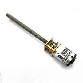 BRINGSMART Threaded Shaft M4 55mm DC Gear Motor 3V 6V 12V Mini Electric Screw Reducer N20 All Metal Gears Motor (1, 12V 300rpm)