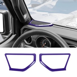 RT-TCZ A Pillar Speaker Trim Cover Ring Decoration Interior Accessories for Jeep Wrangler JL JLU & Gladiator JT 2018-2022 (Purple)