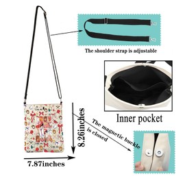 JYTAPP Baseball Sports Bow Crossbody Bag Game Baseball Player Bag Gift for Sports Coach Bow Design Gift (beige)