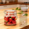 Encheng 25 oz Glass Jars With Airtight Lids And Leak