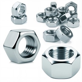 Pack of 120 M6 Nuts Hex Nuts Galvanised Steel High Quality Nuts for Screws Washers Threaded Rods Bolts Couplings Adjustable Fasteners for Indoor and Outdoor Use