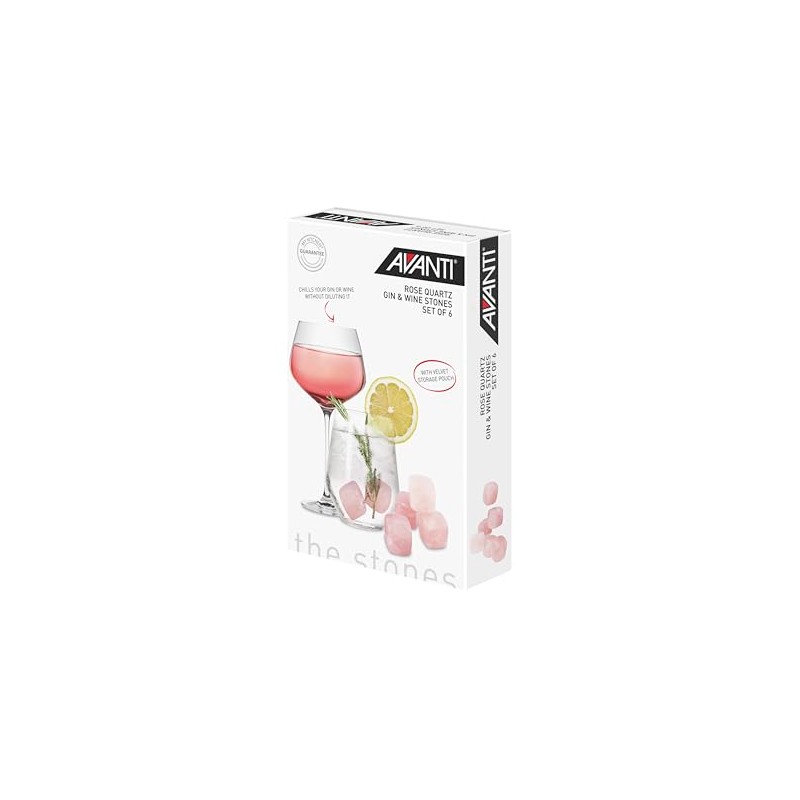AVANTI Rose Quartz Gin and Wine Stones