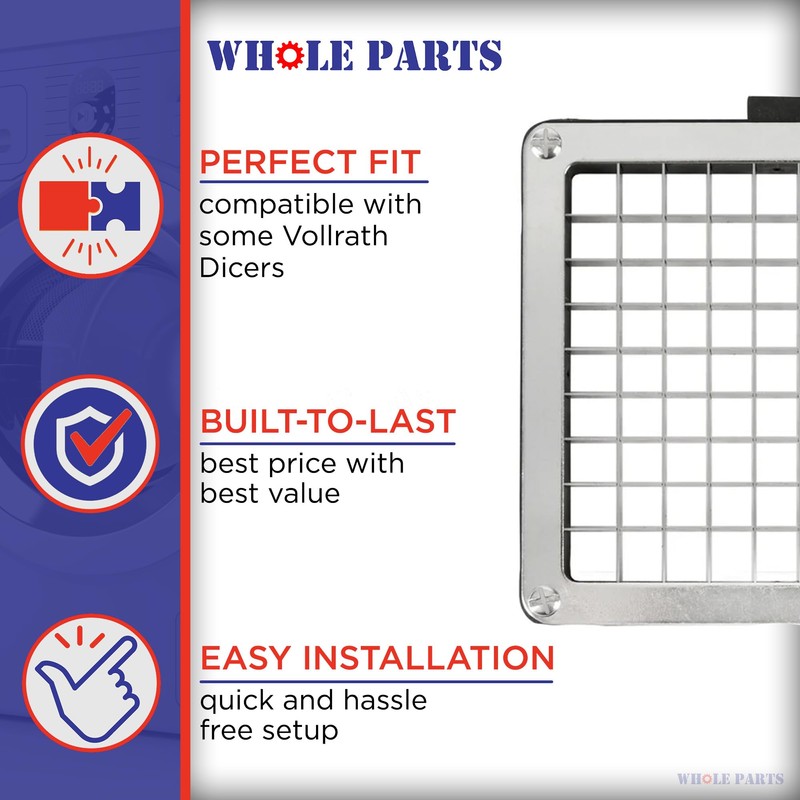 Whole Parts 3/8” Cut Dicer Blade Assembly Part# 15063 -