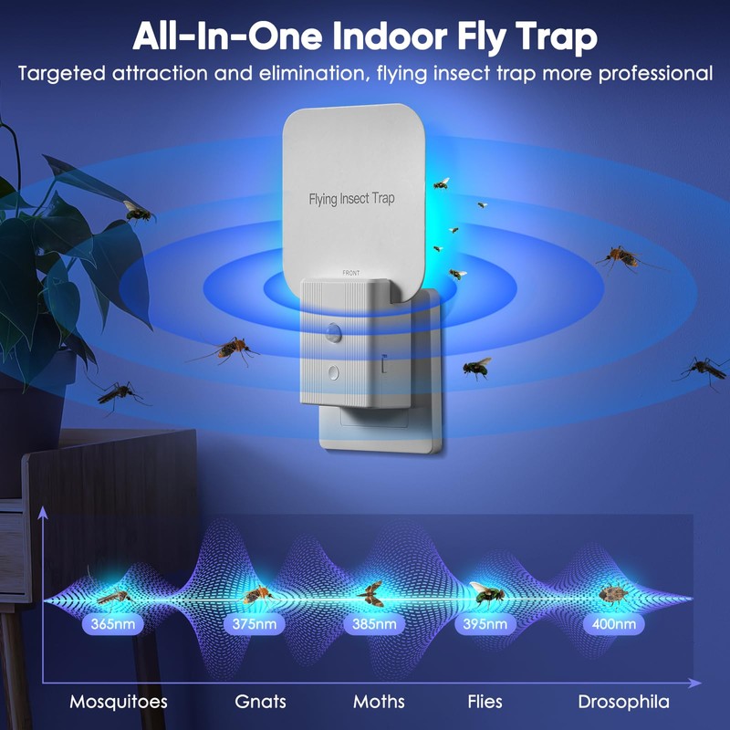 Fly Trap Indoor,2 in 1 Plug in Fruit Fly Traps