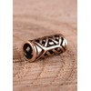 Battle-Merchant Viking Beard Bead for Dreadlocks Bronze with Cable Pattern