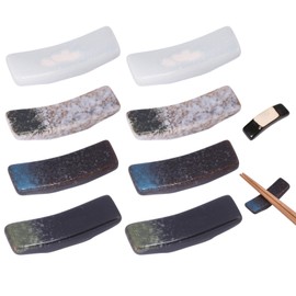 beinkmake 8Pcs Japanese Chopstick Holder Classic Ceramic Chopsticks Stand Rest Table Tableware Decoration Brackets for Spoons Forks Paint Brushes