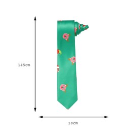 Komonee Christmas Tie Xmas Green Doughnuts Colourful Novelty Funny Necktie Holiday Work Party Do Joke Present Gift Mens Womens Unisex