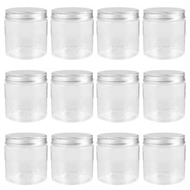 DEARMAMY Mason Jars with Lids, 12cps Jam Jars Bottles 250ml Wide Mouth Canning Jars Empty Spice Jars Leakproof Jelly Jars Kitchen Dry Food Storage Container Sugar Cookie Honey Jars