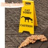 Cat Vomit Sign,Caution Cat Vomit,Cat Dog Vomit Warning Sign, Cat