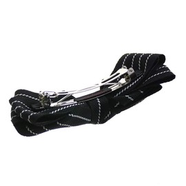 VINGTAINE H7225-BK- Stitching, Striped, Ribbon, Barrette, Simple, Classic, Adult, Cute, Office, Daily Hair Accessories,