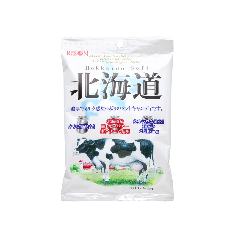 RIBON Real Hokkaido Milk and Cream Calcium Enriched Soft Candy