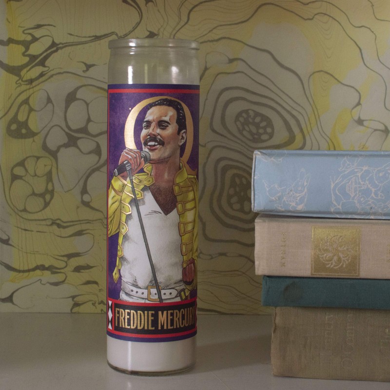 The Unemployed Philosophers Guild Freddie Mercury Secular Saint Candle -