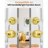 Probrico Door Knob and Single Cylinder Deadbolt Lock Set, Polished