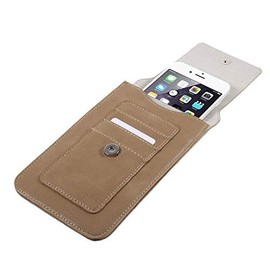 DFV mobile - Belt Case Cover Premium Synthetic Leather Vertical and Card Slots for MEIZU 16TH Plus (2018) - Beige