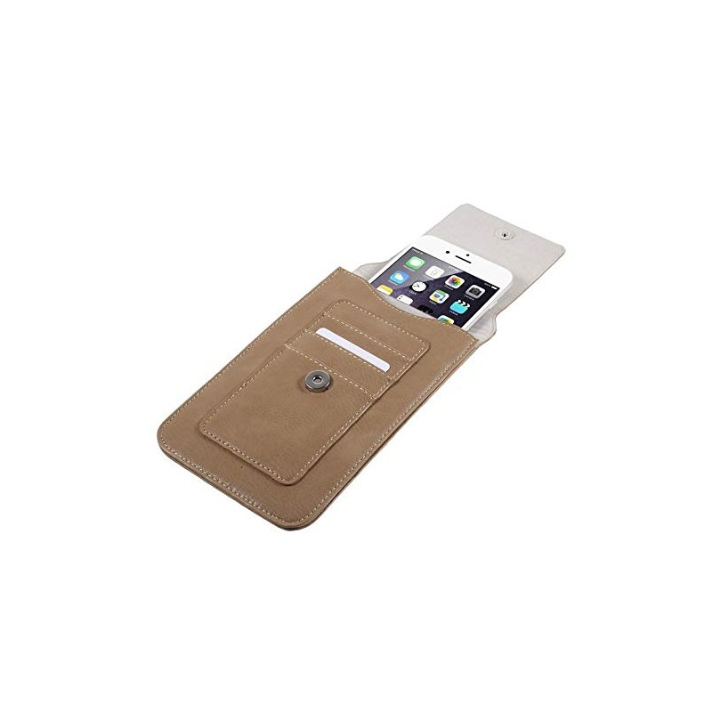 DFV mobile - Belt Case Cover Premium Synthetic Leather Vertical